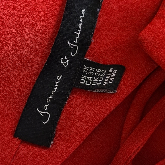 Jasmine & Juliana Plus Size Red lace up Tap size 3X - Picture 5 of 7